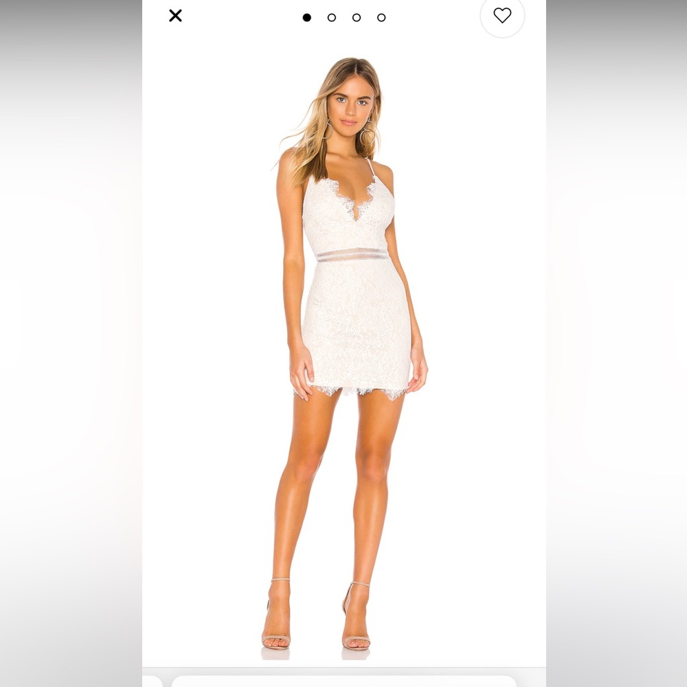 Revolve superdown white lace mini dress